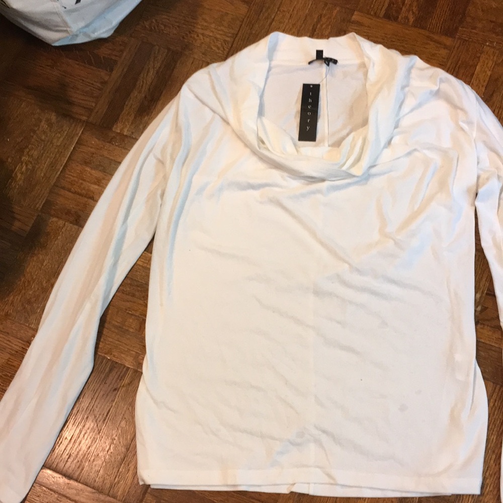 NWT Theory White Long Sleeve Tee